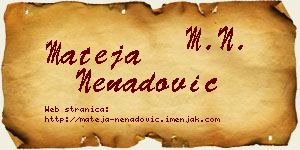 Mateja Nenadović vizit kartica
